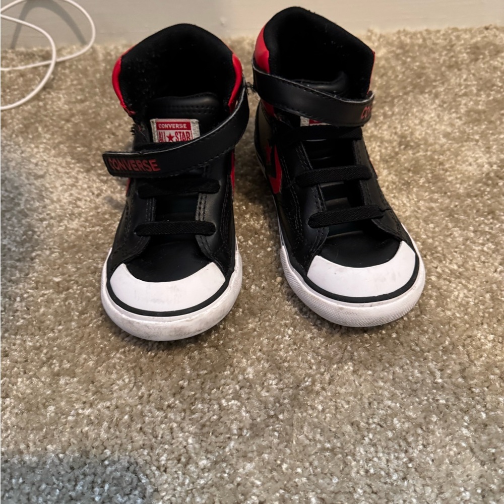 Converse Kids Black and Red Sneakers